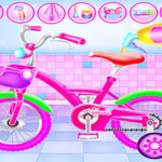 Girl Bike Fix Washing Salon